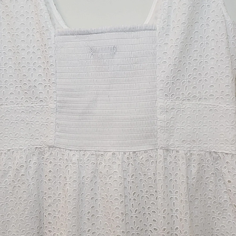 NWT J.Crew Eyelet Button-Front Sleeveless Midi Dress Size 8 - Picture 13 of 16